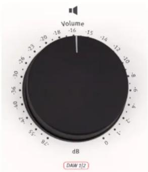 Volume -16 -15 -14 -13 -12 -11 -10 -9 -8 -7 -6 -5 -4 -3 -2 -1 0 dB DAW 1/2