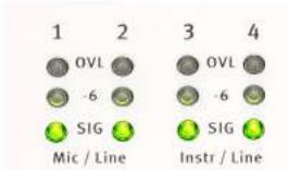 1 2 3 4 OVL OVL -6 -6 SIG SIG Mic / Line Instr / Line