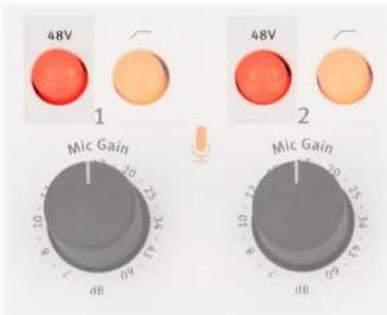48V 1 48V 2 MIC Gain MIC Gain