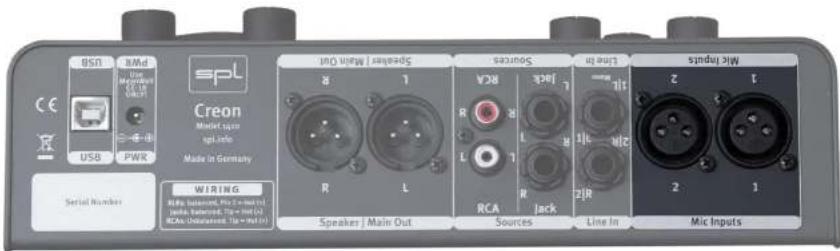 SPL Creon 1410 - Anschlüsse - 3