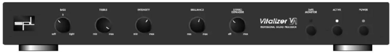 BASS 0 TUBE INTENSITY BRILLIANCE STUDIO EXPANDER Vitalizer VI PROFESSIONAL SOUND PROCESSOR OFF MAX OFF MAX DAYS MONITOR ACTIVE POWER