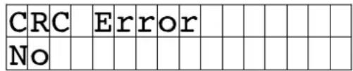 CRC Error No