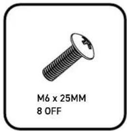 M6 x 25MM 8 OFF
