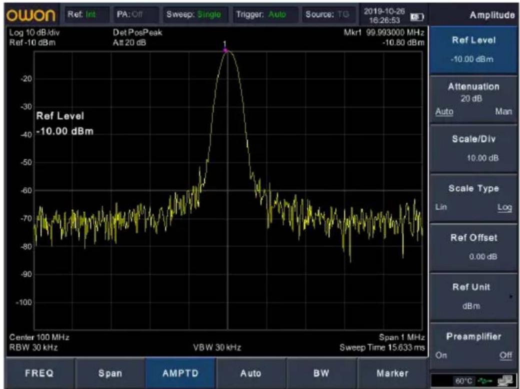 Owon HSA015 - 5) Setting amplitude - 1