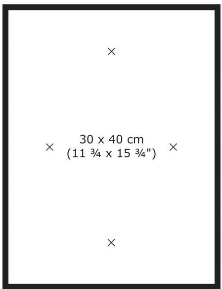 30 x 40 cm (11 ¾ x 15 ¾") ×