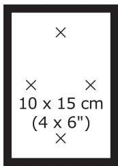 × × × 10 x 15 cm (4 x 6") ×