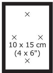 × × × 10 x 15 cm (4 x 6") ×