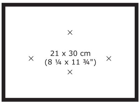 × × 21 x 30 cm (8 ¼ x 11 ¾") ×