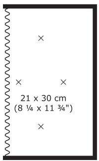 21 x 30 cm (8 ¼ x 11 ¾") ×