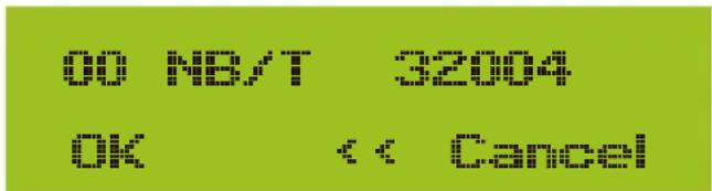 ON HRT 32004 OK << Cancel