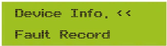 Device Info. + + Fault Record