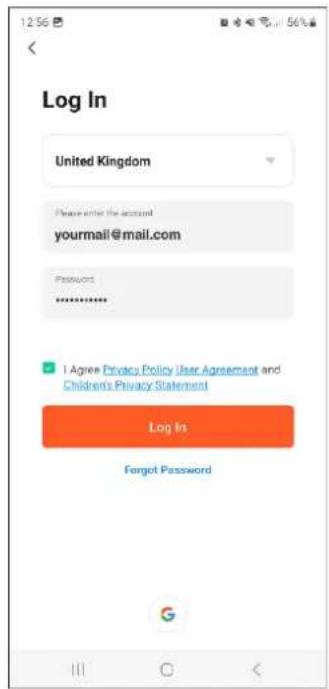 Log In United Kingdom Please enter the account yourmail@mail.com Password ****** I Agree Privacy Policy User Agreement and Children's Privacy Statement Log In Forgot Password