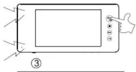 VIBELL OR-VID-JS-1053 - Anschlussschema des Monitors und des externen Panels mit der Kamera - 3