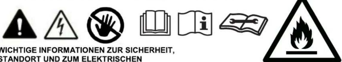 WICHTIGE INFORMATIONEN ZUR SICHERHEIT, STANDORT UND ZUM ELEKTRISCHEN