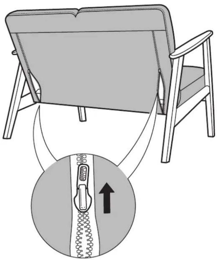 Diagram illustrating a device being inserted into a chair, with an inset showing the insertion process.
