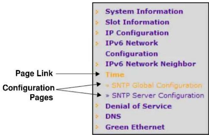 NETGEAR GS728TPSB - Navigation Tabs, Feature Links, and Page Menu - 1