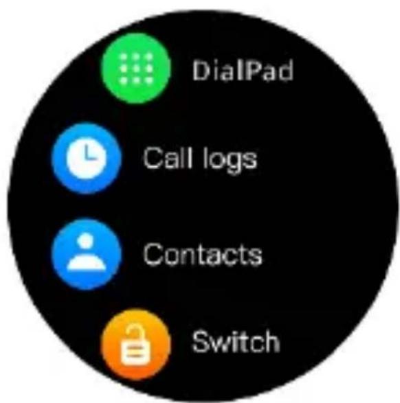 DialPad Call logs Contacts Switch