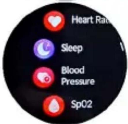 Heart Rate Sleep Blood Pressure Sp02