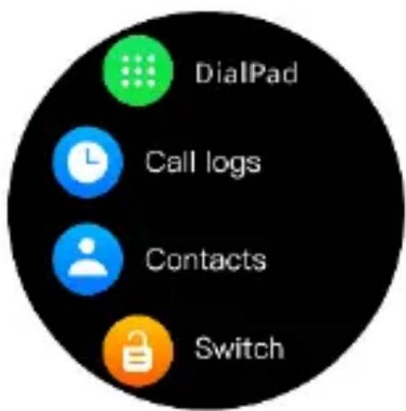 DialPad Call logs Contacts Switch