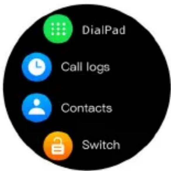 DialPad Call logs Contacts Switch