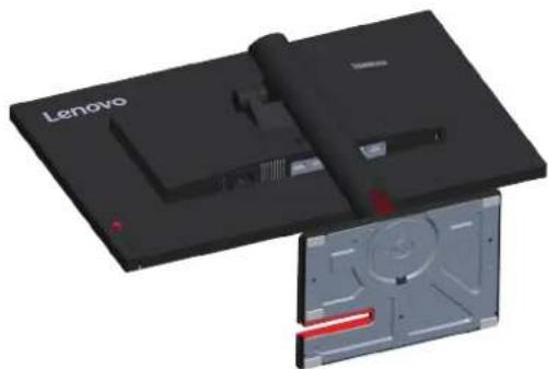 LENOVO ThinkVision T24d-30 - Monitorbasis und Ständer abnehmen - 2