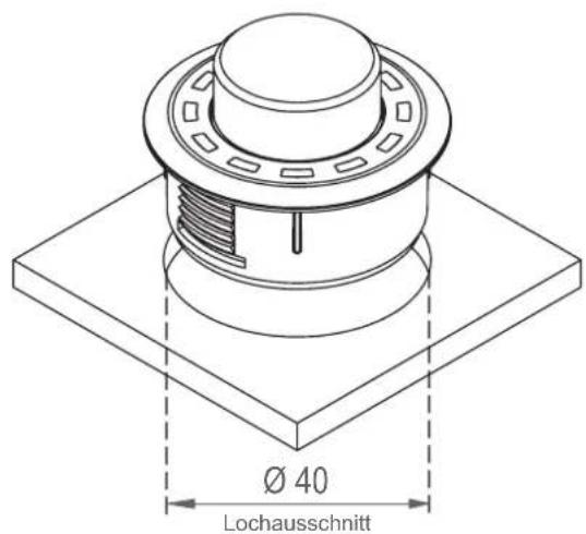 Ø 40 Lochausschnitt