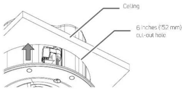 Ceiling 6 inches (152 mm) cut-out hole