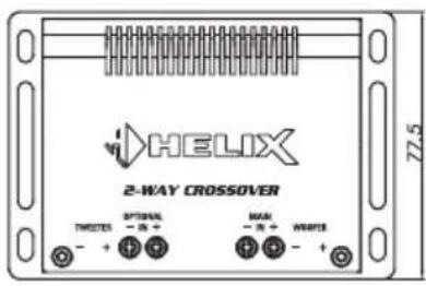 HELIX 2-WAY CROSSOVER TREETERS OPTIONAL - - + - MAX - - + - WATER 77.5