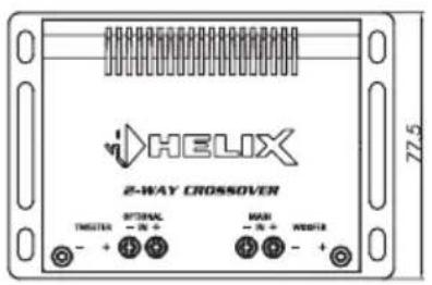 HELIX 2-WAY CROSSOVER TWO/TER OPTIONAL → 100 + MAX → 100 + WEATHER 72.5