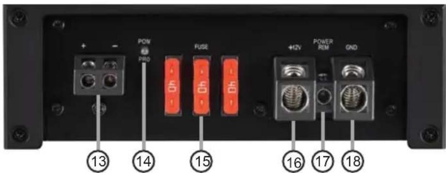 POW PRO FUSE +12V POWER POM OND ⑬⑭⑮⑯⑰⑱ ⑭⑮⑯⑰⑱⑲⑳⑺⑳⑰⑱⑱⑲⑳⑴⑵⑶⑷⑸⑹