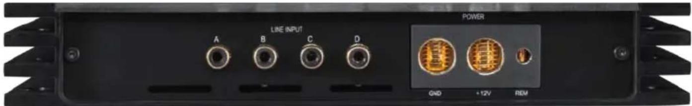 LINE INPUT POWER A B C D Q4D +12V REM