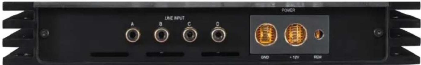LINE INPUT POWER A B C D ONO + 12V REM
