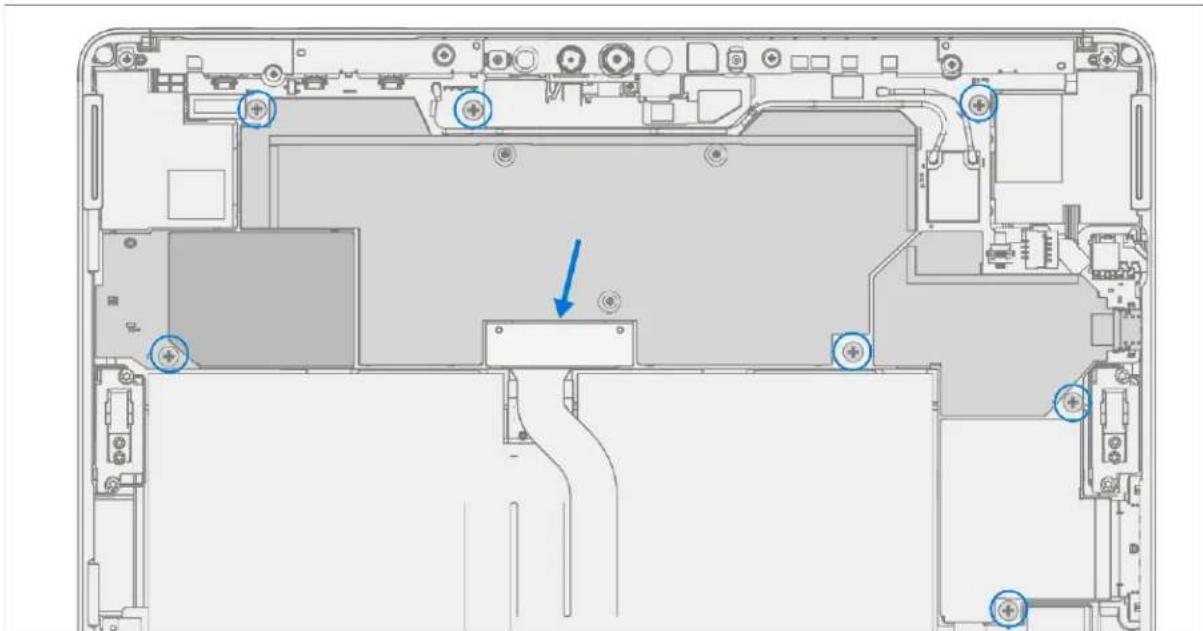 MICROSOFT Surface Go 4 - Prozedur – Entfernen (Motherboard) - 6