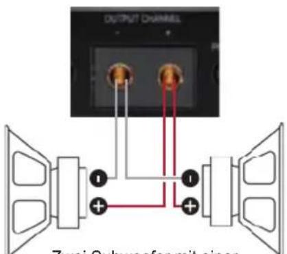 D OUTPUT DRAMMEL Zwei Subwoofer mit oiner
