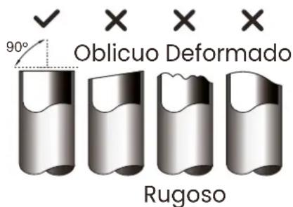 90° Oblicuo Deformado Rugoso