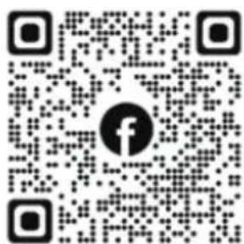 QR code with central Facebook logo, likely linking to a social media or digital content platform