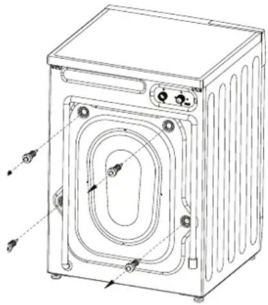 Infiniton WSD-Y8A5D4WD - Retirar los pernos de transporte - 1