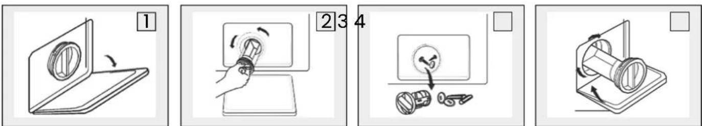 Diagram illustrating four steps of a mechanical or electrical device operation, labeled 1 to 4.