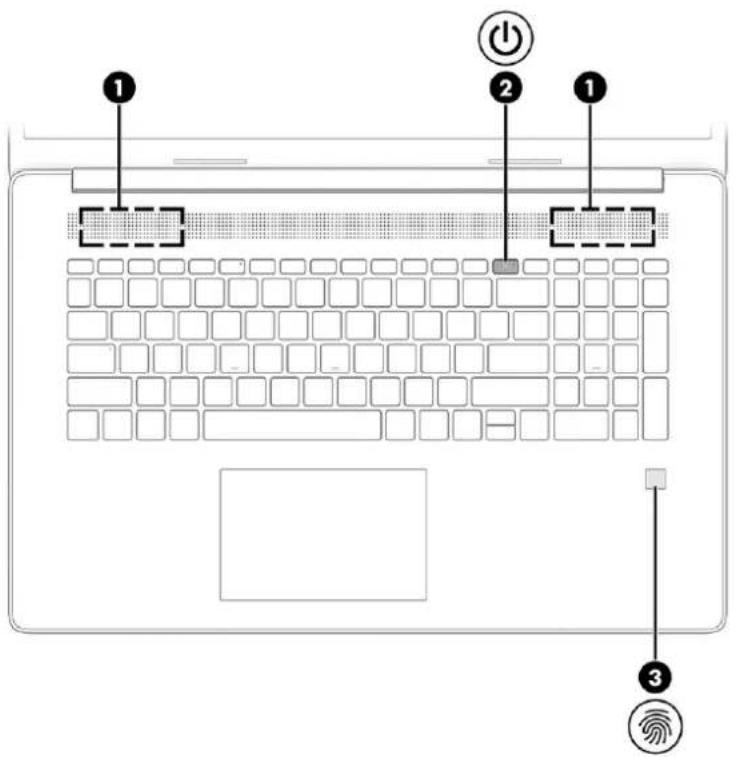 HP 17-cn2602ng - Taste, Lautsprecher und Fingerabdruck-Lesegerät - 1