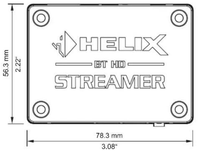 HELIX BT HD STREAMER 56.3 mm 2.22" 78.3 mm 3.08"