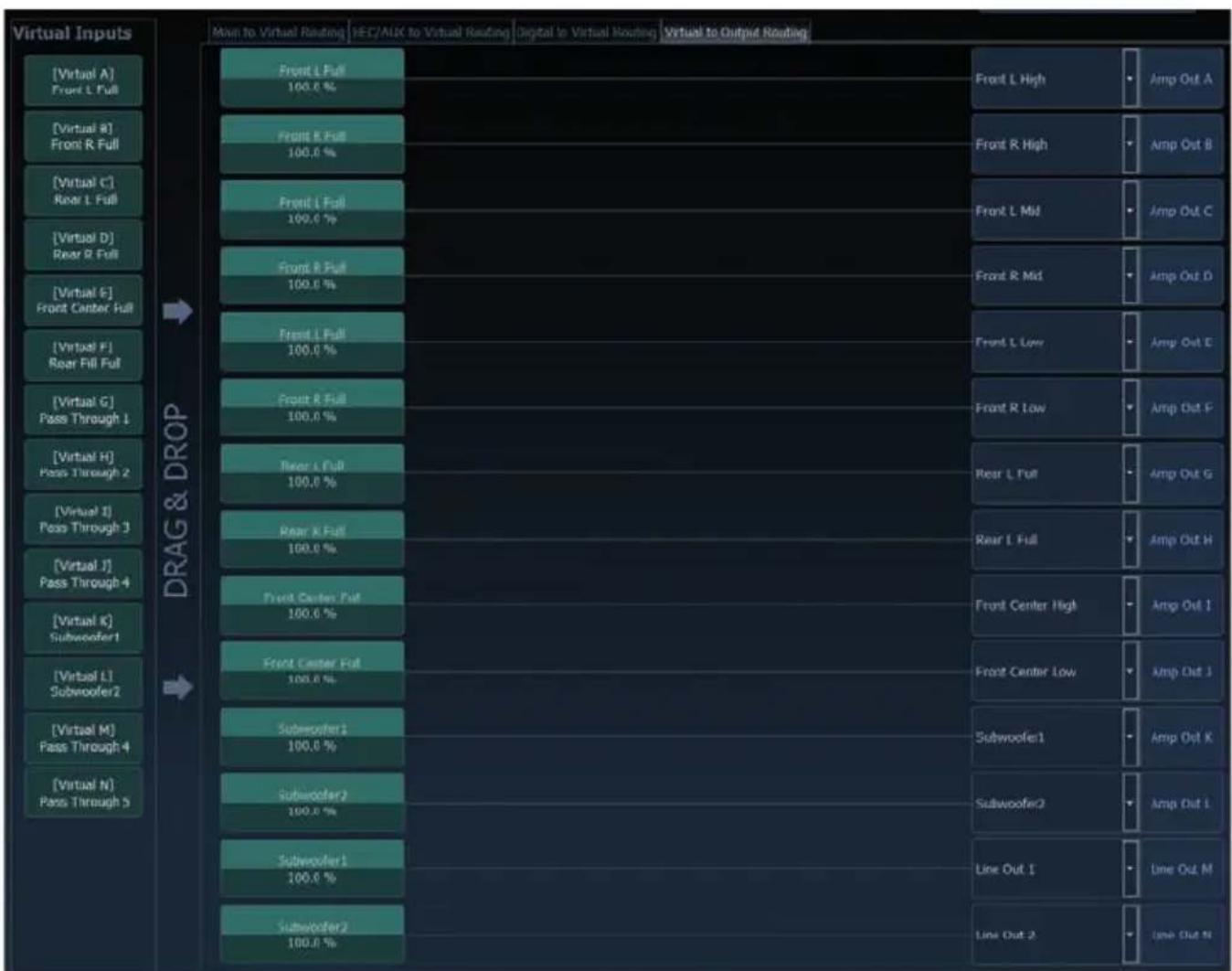 Helix V TWELVE DSP MK2 - Workflow step 2 – Output routing - 1