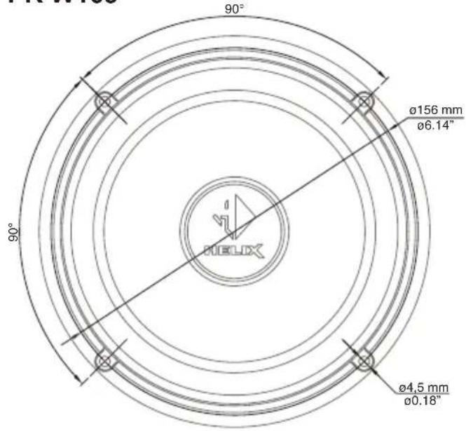 90° ø156 mm ø6.14" 90° ø4,5 mm ø0.18"