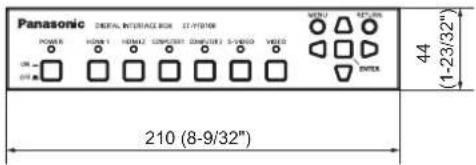 Panasonic POWER HOM1 HOM2 COMPUT COMPUT 3 S-VERO VIDEO METHI RFT-006 44 (1-23/32") OR OFF 210 (8-9/32") OVER