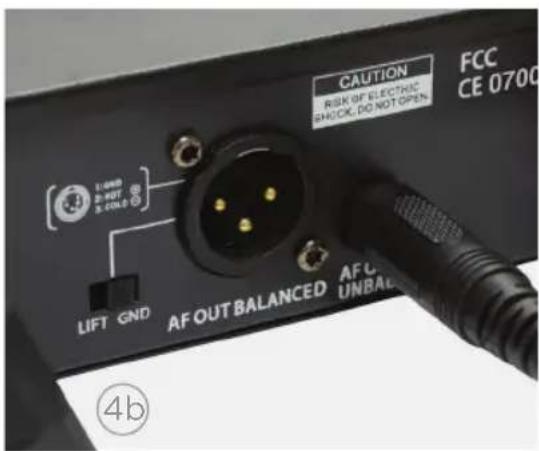 CAUTION RISK OF ELECTRIC SHOCK, DO NOT OPEN FCC CE 0700 LIGHD D-OUT S-COLD LIFT GND AF OUT BALANCED AF OUT UNBALANCE ④b