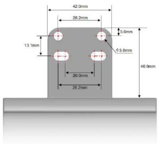 42.0mm 28.2mm 13.1mm 5.6mm Φ5.8mm 20.0mm 28.2mm 46.0mm