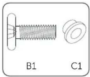 Technical diagram of a bolt and nut assembly (no text or symbols)