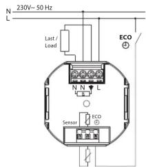 230V~ 50 Hz N L Last / Load ECO N N L Sensor ECO