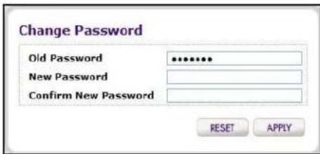 Change Password Old Password ...... New Password Confirm New Password RESET APPLY
