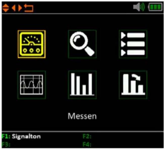 F1: Signalton F2: F3: F4: Messen