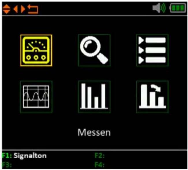 F1: Signalton F2: F3: F4: Messen